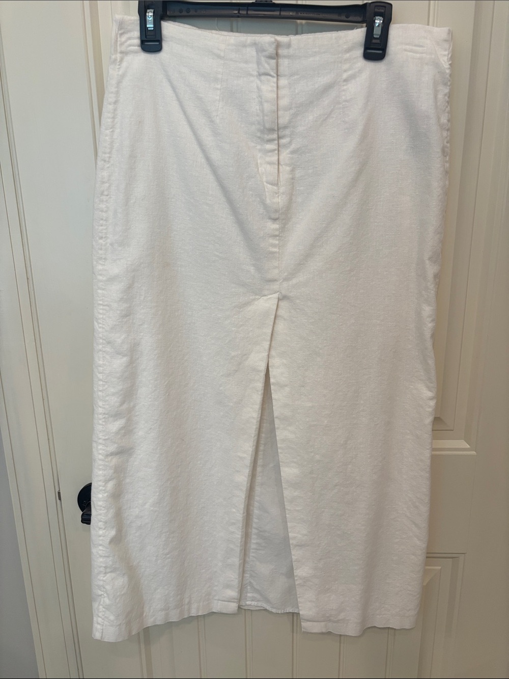 Abercrombie & Fitch Cream Midi Skirt with Front Slit